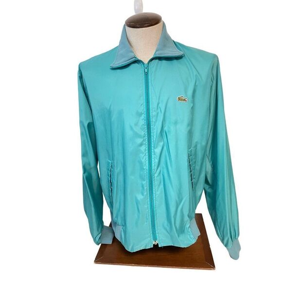 Izod Lacoste Green Nylon Jacket Large Fits Medium 1960s - Picture 1 of 6